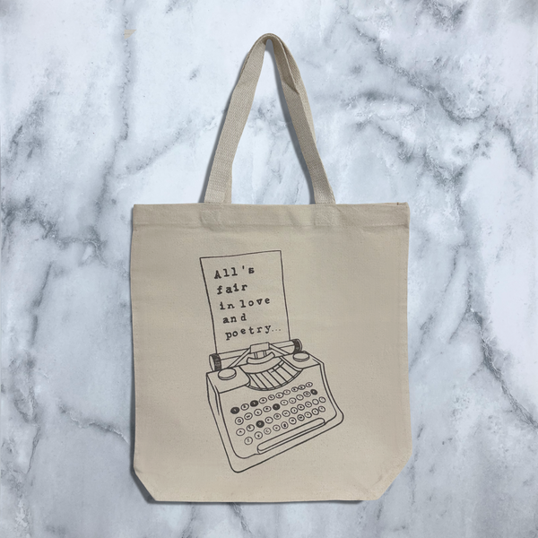Love & Poetry Canvas Tote Bag