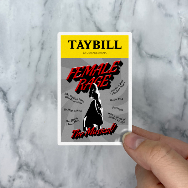 Female Rage Playbill Sticker