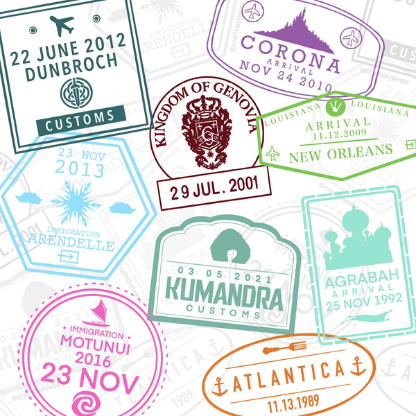 Princess Clear Passport Sticker Collection