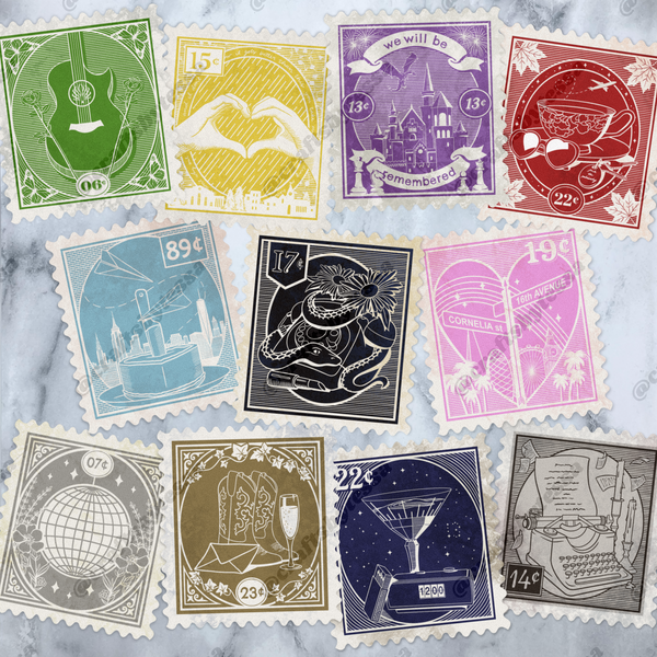 Eras Vintage Stamps Sticker Collection