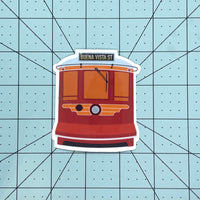 Red Car Trolley Sticker